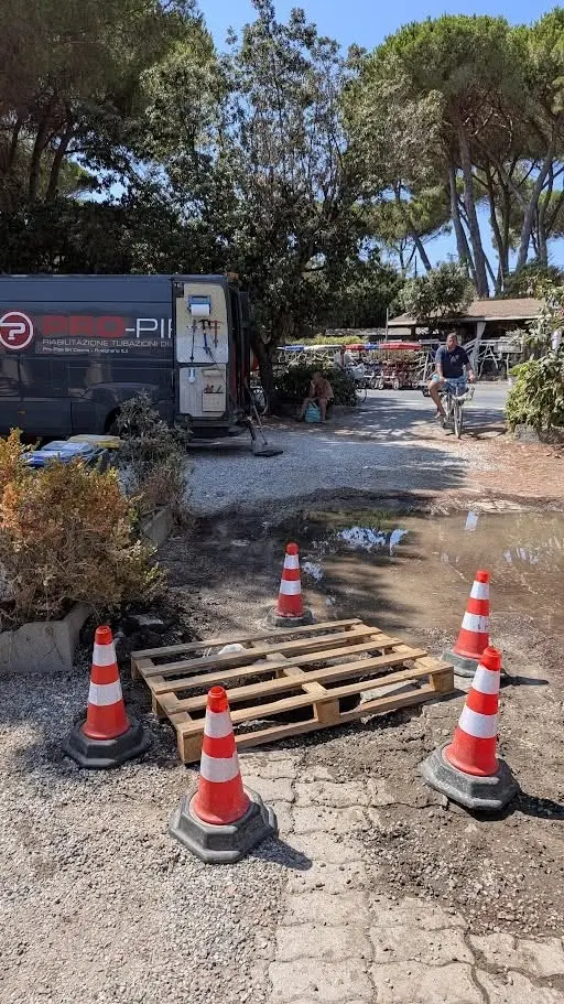 Area allagata e zona di intervento PRO-PIPE a Marina di Bibbona
