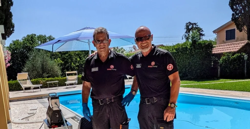 Alessandro Cicalini e Paolo Taffi durante un intervento PRO-PIPE SRL