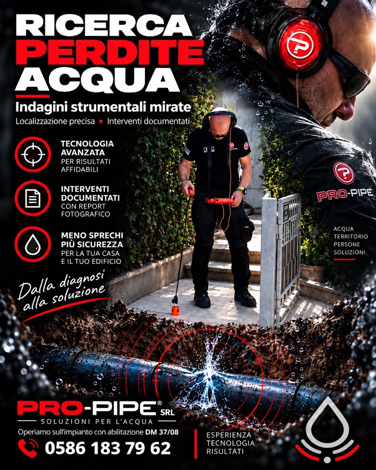 Ricerca perdite acqua con indagini strumentali PRO-PIPE SRL: tecnico con geofono